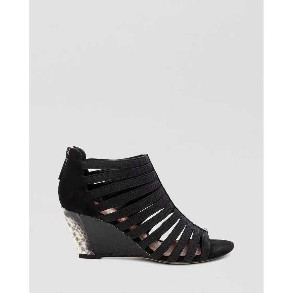 donald j pliner womens Cage Strap‎ Snake Wedges Size 8.5